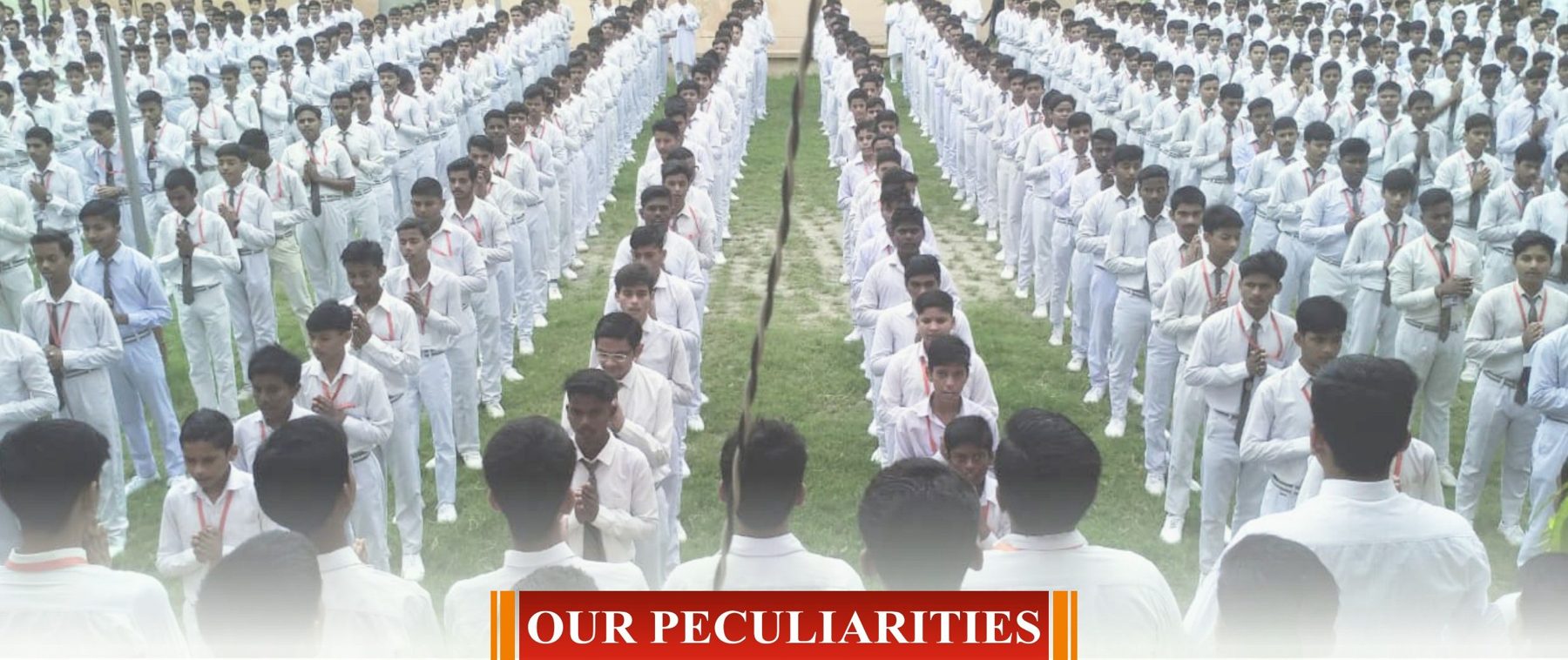 Students of Saraswati Vidya Mandir at the morning assembly